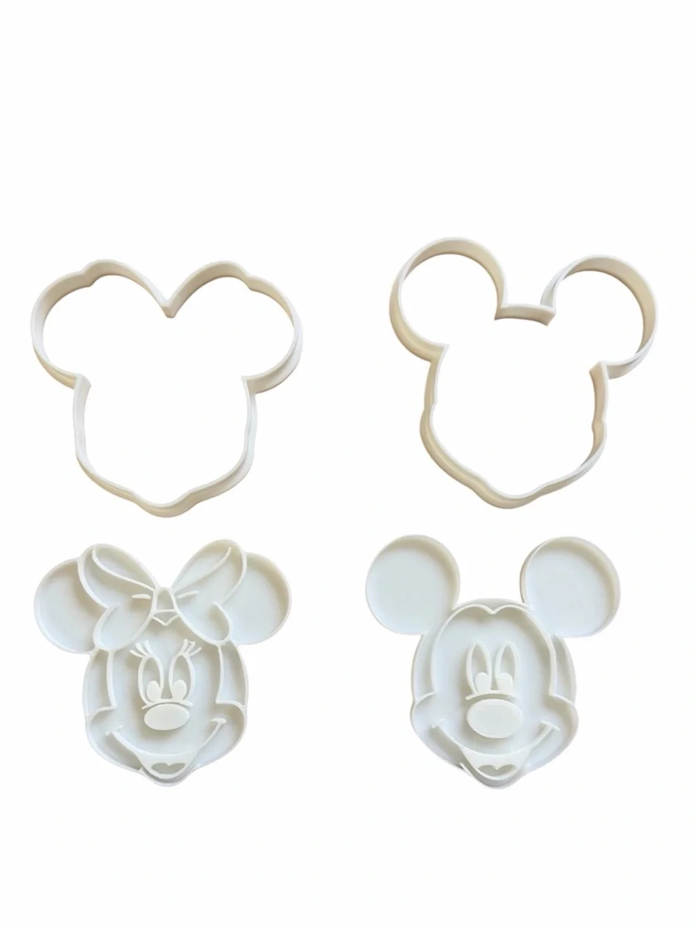 Disney Mickey & Minnie Mouse Cookie Cutters & Stamps Kitchen Bakeware 3D Printed